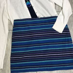 Gap Striped Skirt Lined Zippered Back Women's 10 Medium